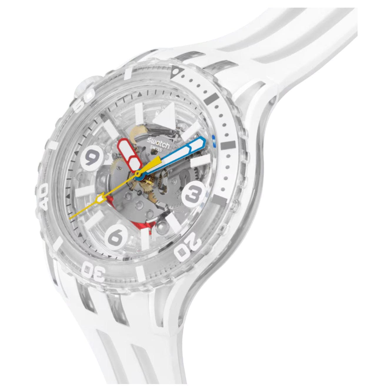 Часы SWATCH SCUBAQUA Кварцевый механизм 100 м Водонепроницаемые Мужские часы Циферблат 44 мм Белый - изображение 2
