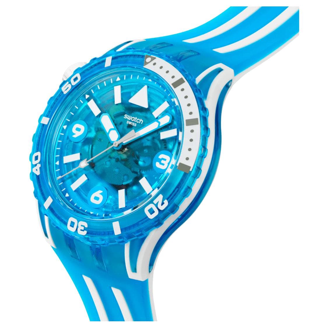Часы SWATCH SCUBAQUA Кварцевый механизм 100 м водонепроницаемость Мужские часы Циферблат 44 мм Синий - изображение 2