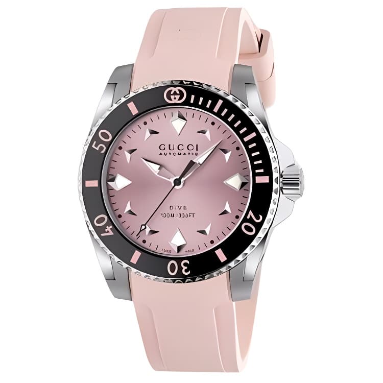 Механические часы Gucci Dive 36mm Pink - изображение 1