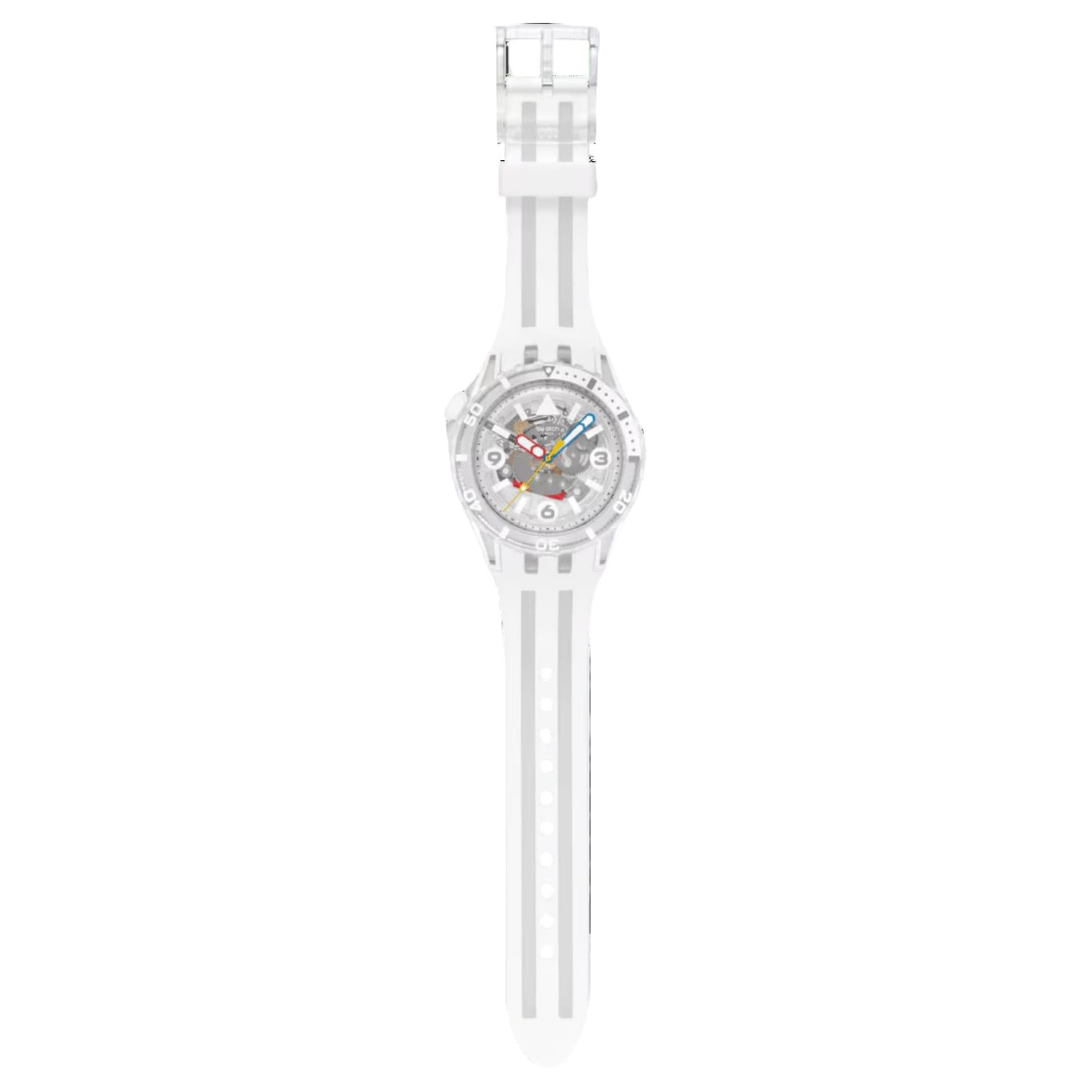 Часы SWATCH SCUBAQUA Кварцевый механизм 100 м Водонепроницаемые Мужские часы Циферблат 44 мм Белый - изображение 3