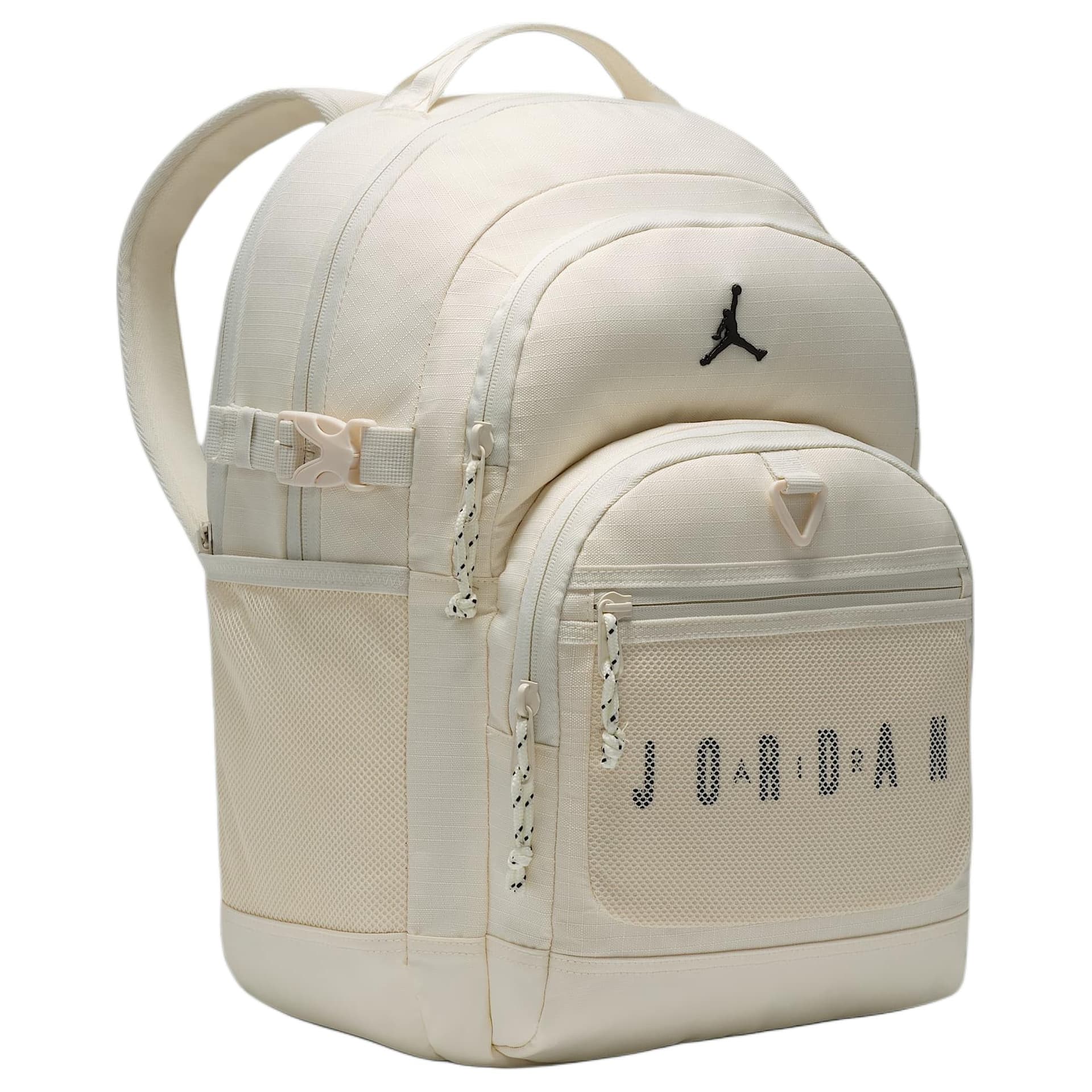 Рюкзак Jordan Letter Logo Patchwork Design Полиэстер Рюкзак Унисекс Парный Светлый слоновая кость - изображение 3