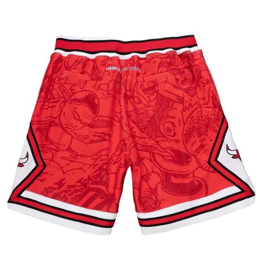 Шорты Mitchell Ness Hebru Повседневные шорты Фанатская версия Мужской Красный - изображение 2
