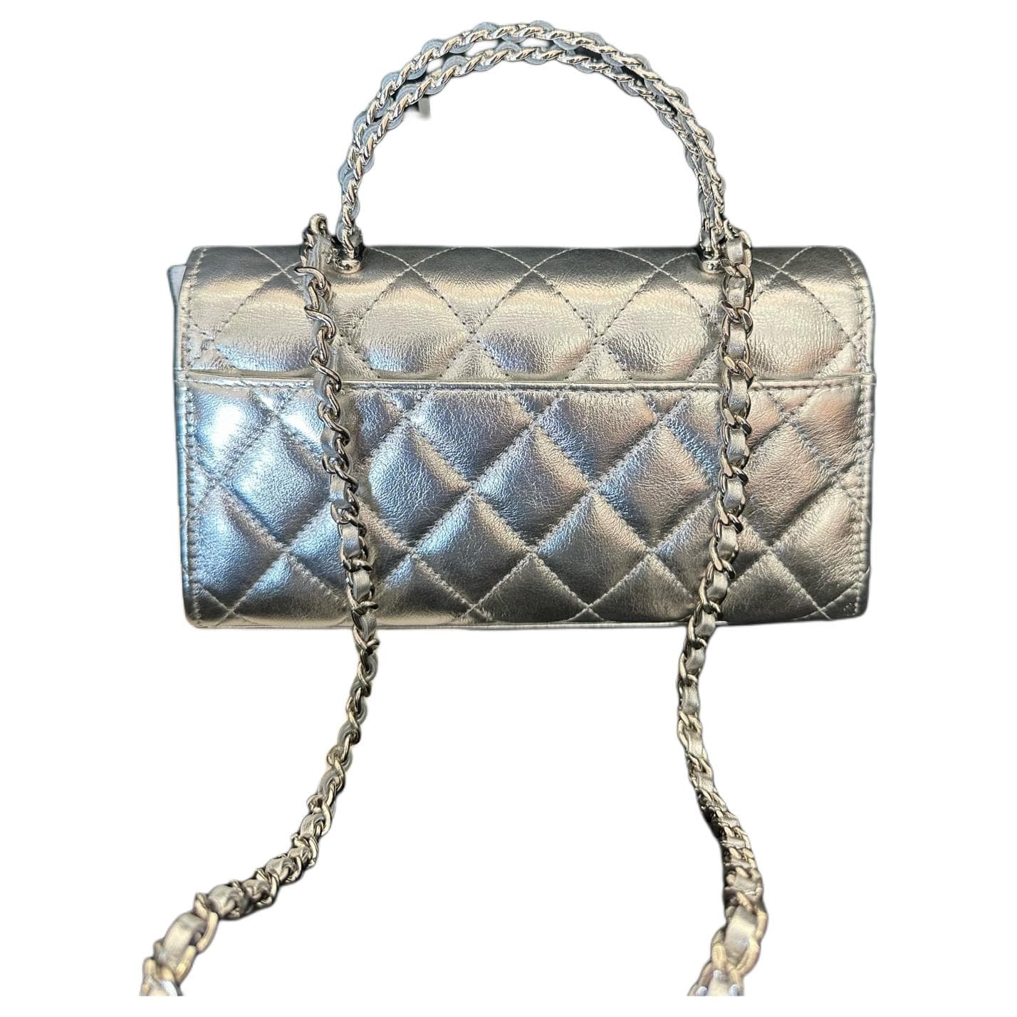 Сумка Chanel 25S Kelly Quilted Silver - изображение 3