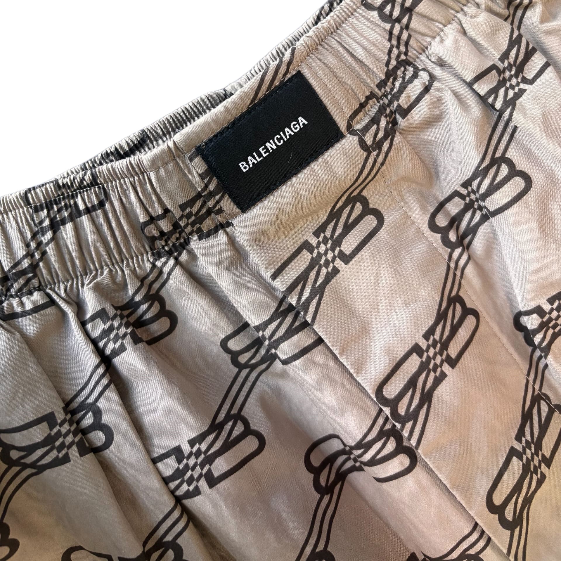 Штаны Balenciaga SS25 Повседневные брюки Свободный покрой Мужской Коричневый - изображение 2