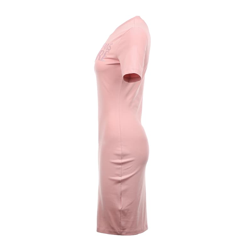 Платье VERSACE JEANS COUTURE SS25 Короткое платье с короткими рукавами женское светло-розовое - изображение 3