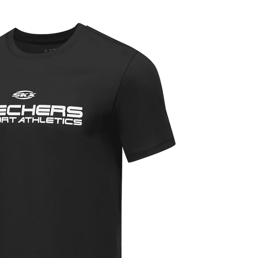 Футболка Skechers T-Shirt Унисекс Угольный Черный 0018 - изображение 3