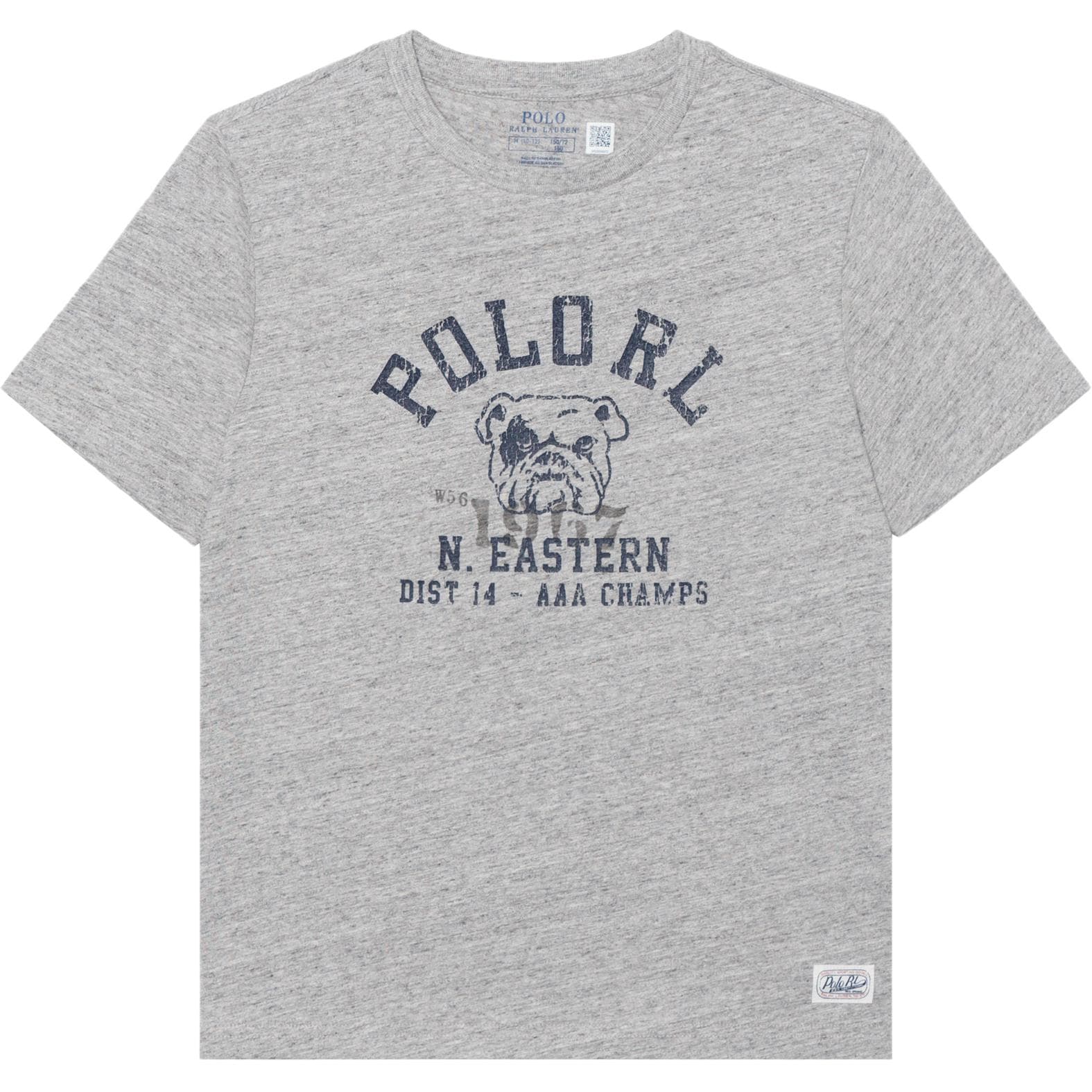 Футболка Polo Ralph Lauren T-рубашка стандартного размера серая детская - изображение 1