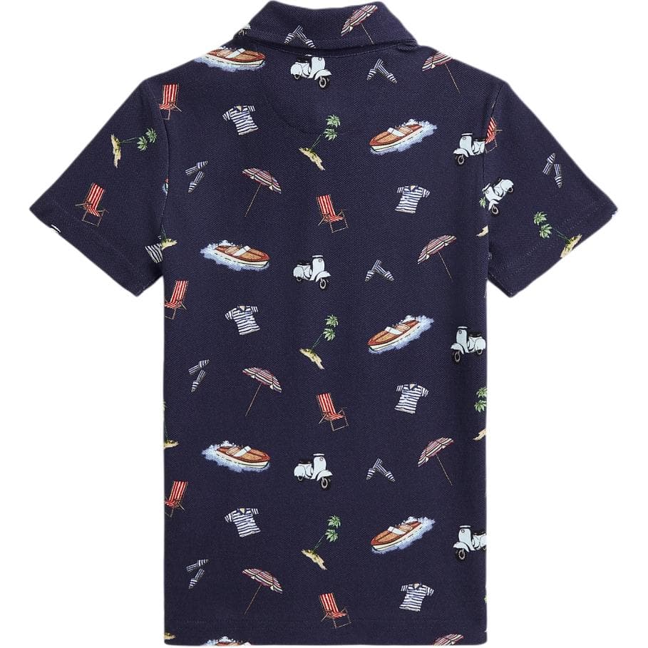 Поло Polo Ralph Lauren Зеленый Фиолетовый Мода Стиль С принтом Детский - изображение 2