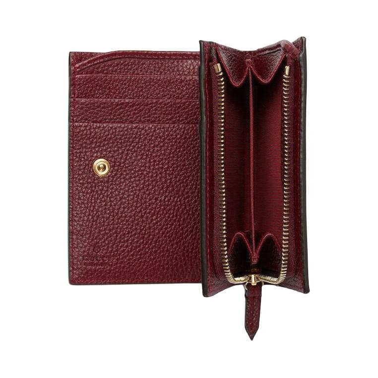 Кошелек GUCCI GG Marmont Кожа Кошелек Средний Женский Бежевый Красный - изображение 4