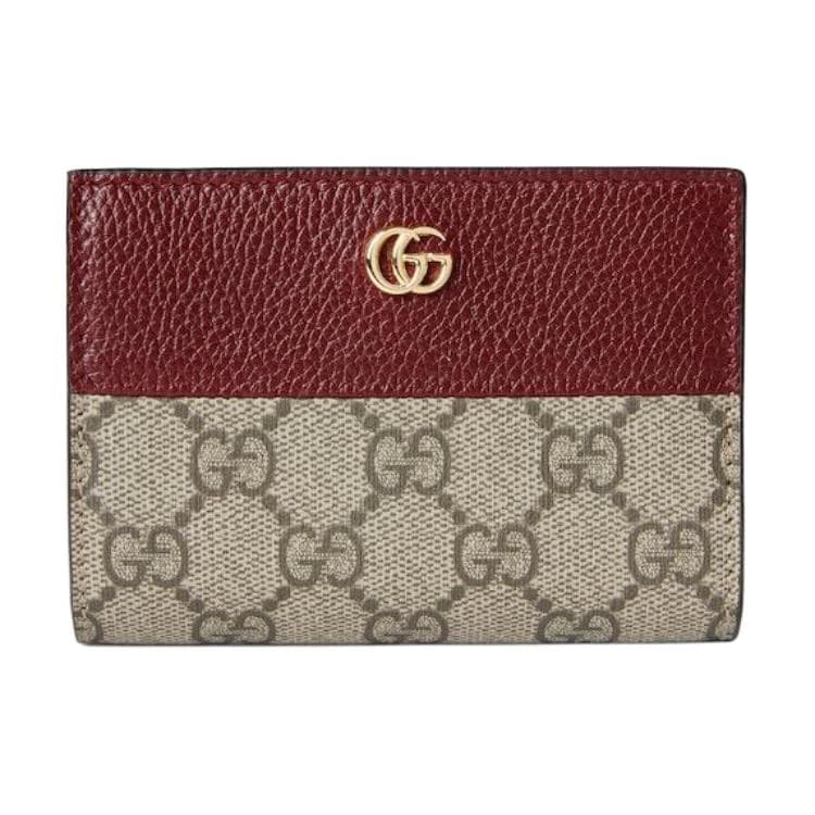 Кошелек GUCCI GG Marmont Кожа Кошелек Средний Женский Бежевый Красный - изображение 1