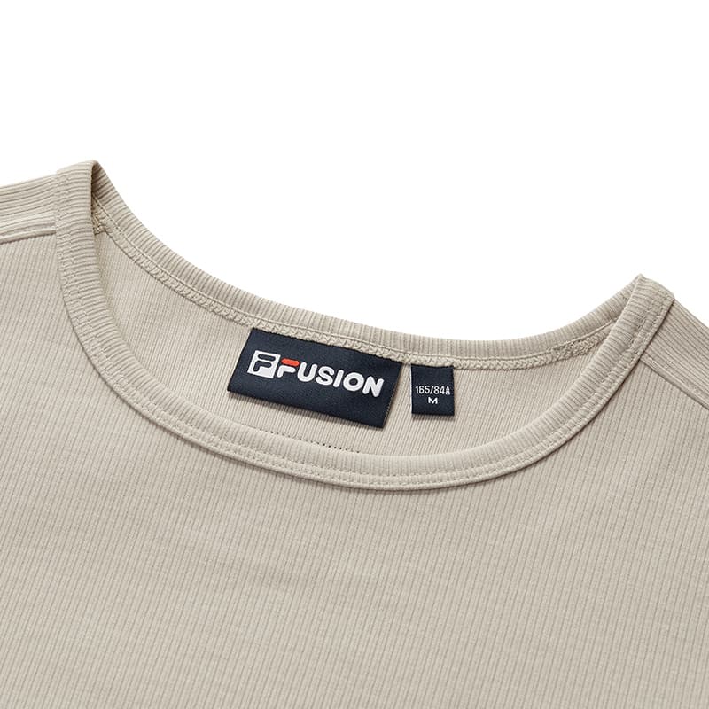 Футболка FILA FUSION Жизнь T Рубашка Женская Пшеница Flour Серый - изображение 3