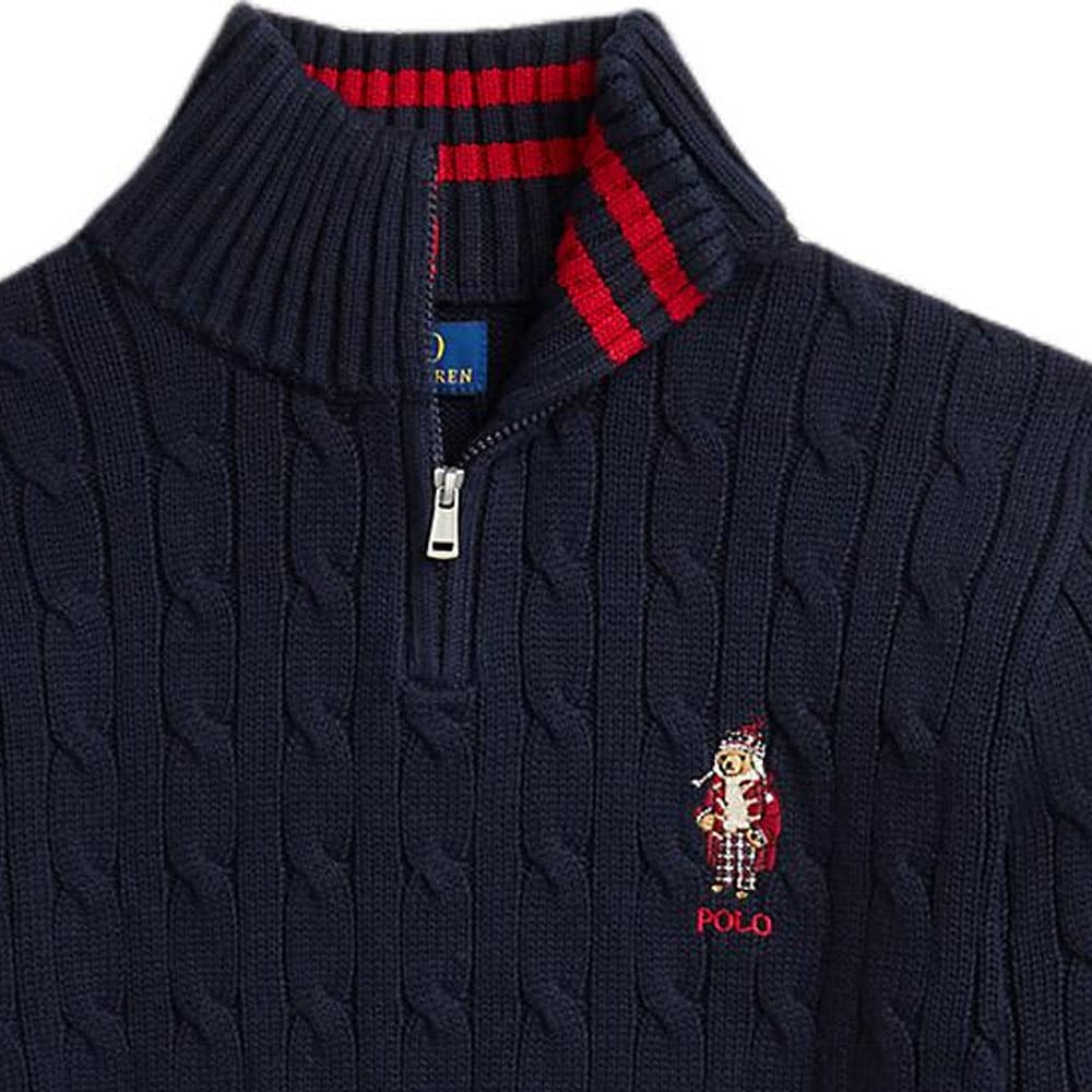 Polo Ralph Lauren Свитер Polo Bear Стандартный размер Морской синий Детский - изображение 3