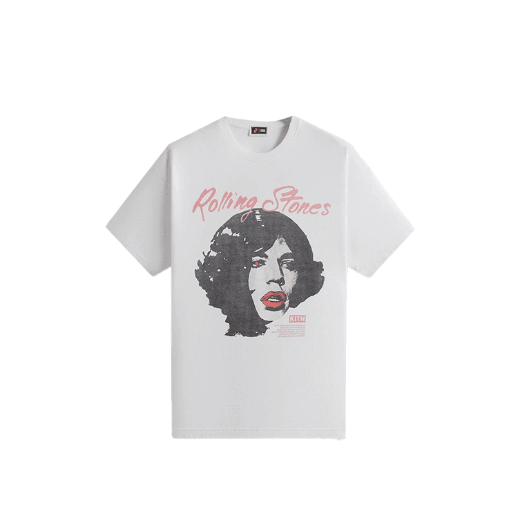 Футболка Kith For ROLLING STONES T-Shirt Мужская Белая - изображение 1