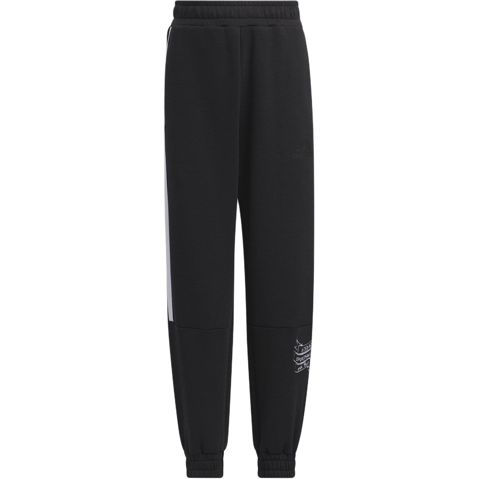 Adidas Черные Kids Вязаные Тренировочные Брюки - изображение 1