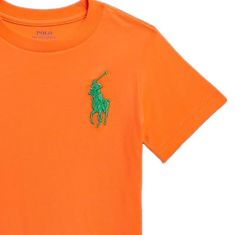 Футболка Polo Ralph Lauren T-рубашка оранжевая детская - изображение 3