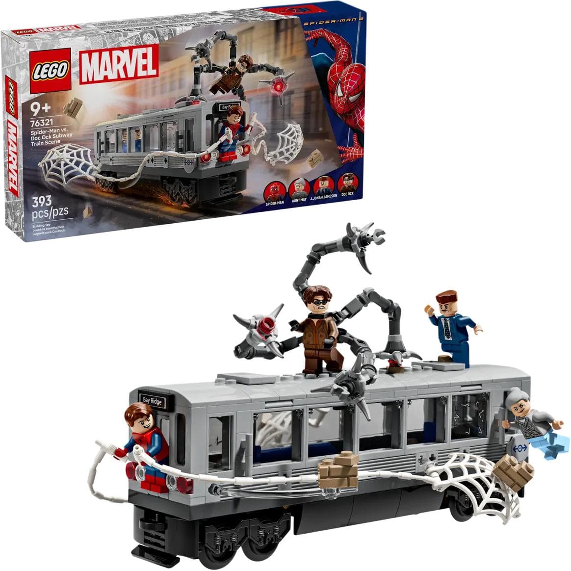 Конструктор LEGO x MARVEL Человек-паук против Доктора Восьмилапый крючок Subway Сценарий Сборный конструктор 393 детали 76321 - изображение 3