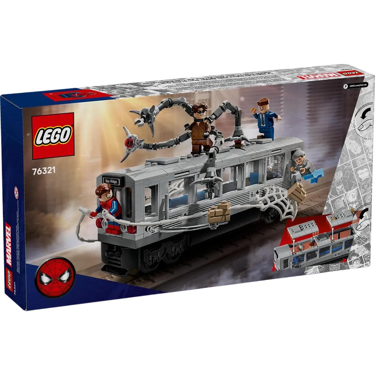 Конструктор LEGO x MARVEL Человек-паук против Доктора Восьмилапый крючок Subway Сценарий Сборный конструктор 393 детали 76321 - изображение 2