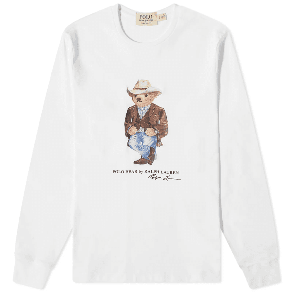 Кофта Polo Ralph Lauren SS22 Polo Bear Logo Pullover Sweatshirt White - изображение 1