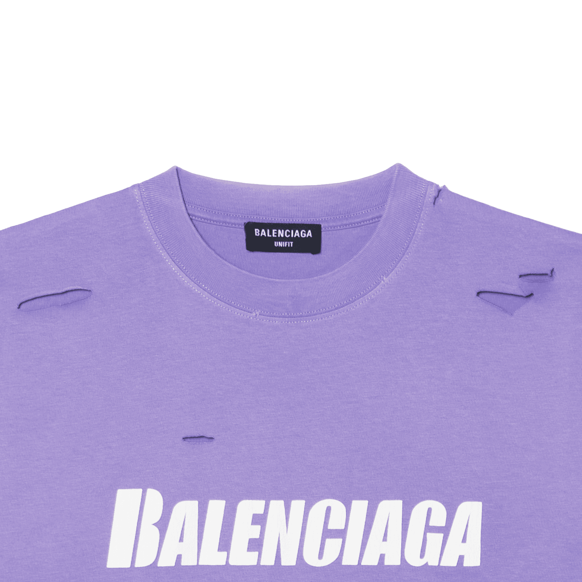 Футболка Balenciaga SS22 Caps Destroyed T-Shirt Purple - изображение 9