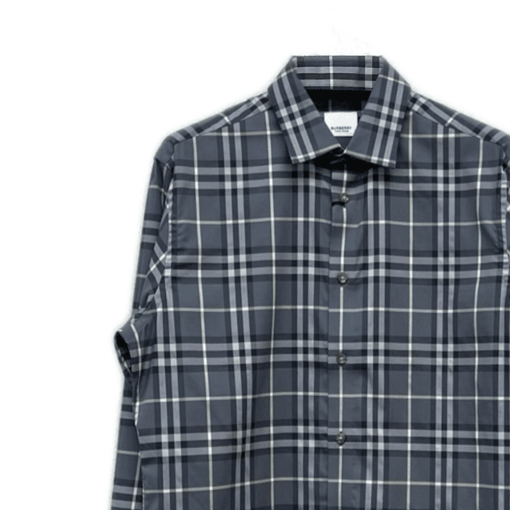 Рубашка Burberry Серые Мужские Рубашки - изображение 6
