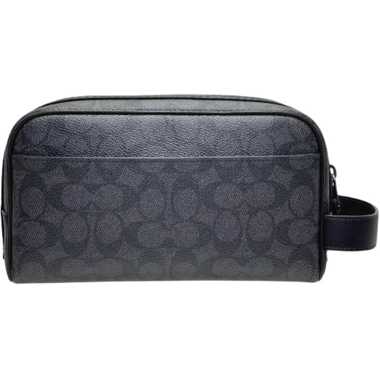 COACH Travel Kit Покрытый холст с телячьей кожей Дорожные органайзеры Trumpets Мужской Черный - изображение 2