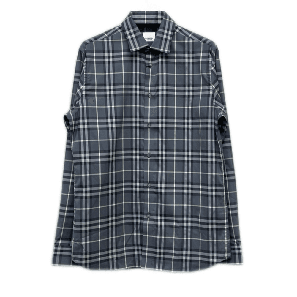 Рубашка Burberry Серые Мужские Рубашки - изображение 1