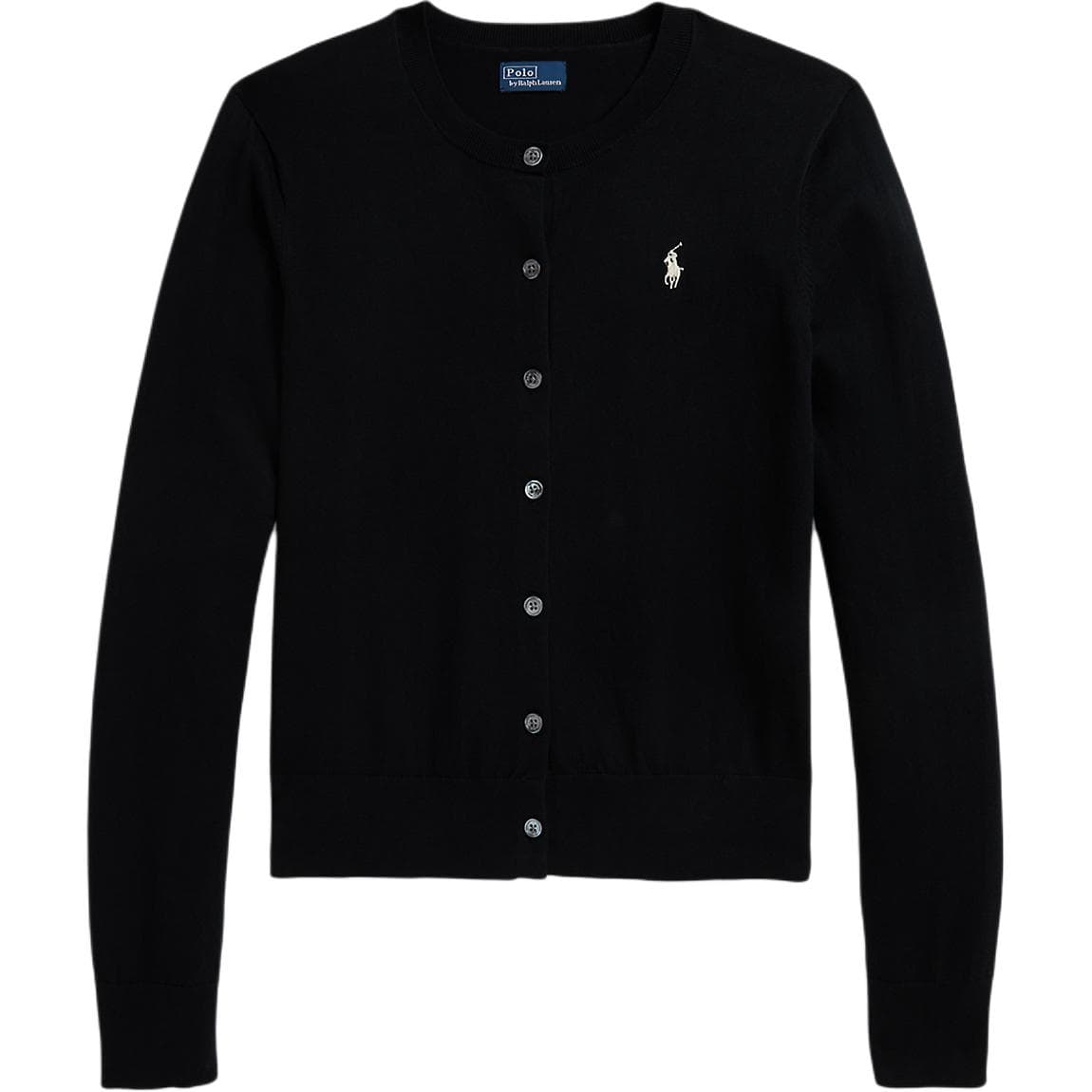 Кофта Polo Ralph Lauren Трикотаж Облегающий Женские Поло Черный - изображение 1