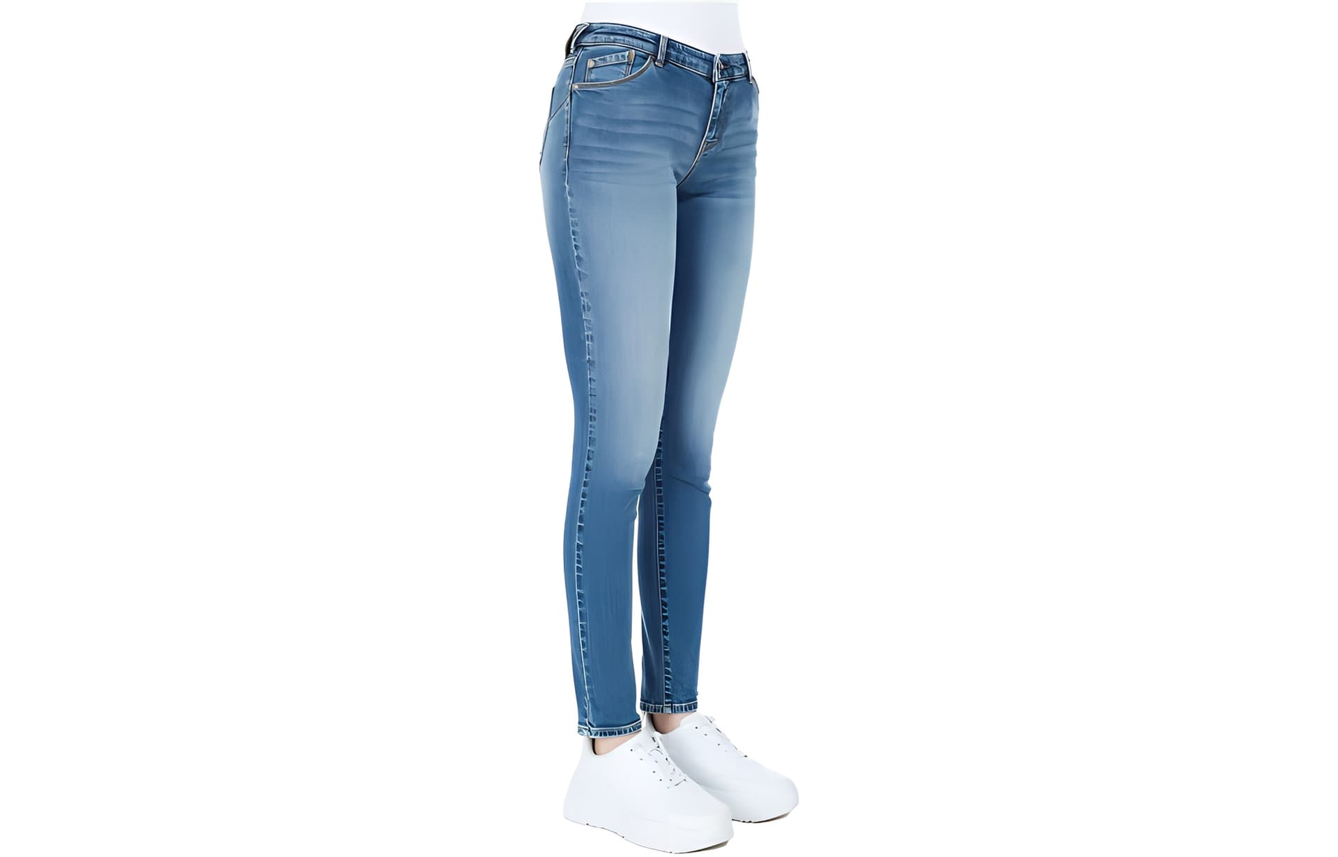 Джинсы EMPORIO ARMANI SS22 Джинсы Женские Blue - изображение 1