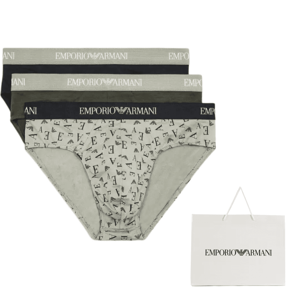 Трусы EMPORIO ARMANI Мужское нижнее белье 3 штуки - изображение 2