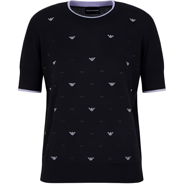 Кофта EMPORIO ARMANI SS25 Трикотаж Женский Черный - изображение 1