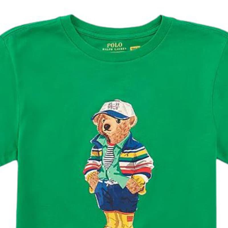 Футболка Polo Ralph Lauren T-рубашка зеленая детская - изображение 2
