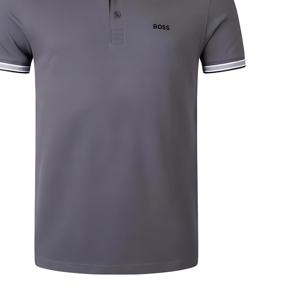 Поло Hugo Boss Поло Мужское Темно-Серое - изображение 4