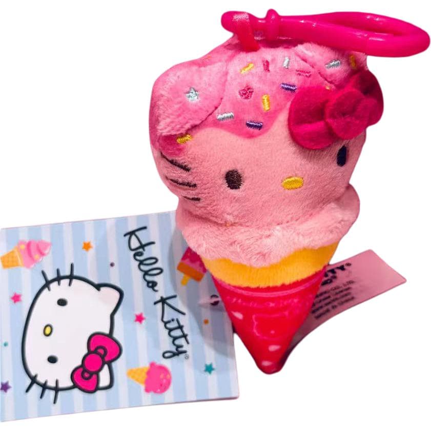 Санрио Hello Kitty Hello Kitty Ice Cream KT Charm C Застежка Кукла Плюшевый Украшение 14 см Длина Тела - изображение 2