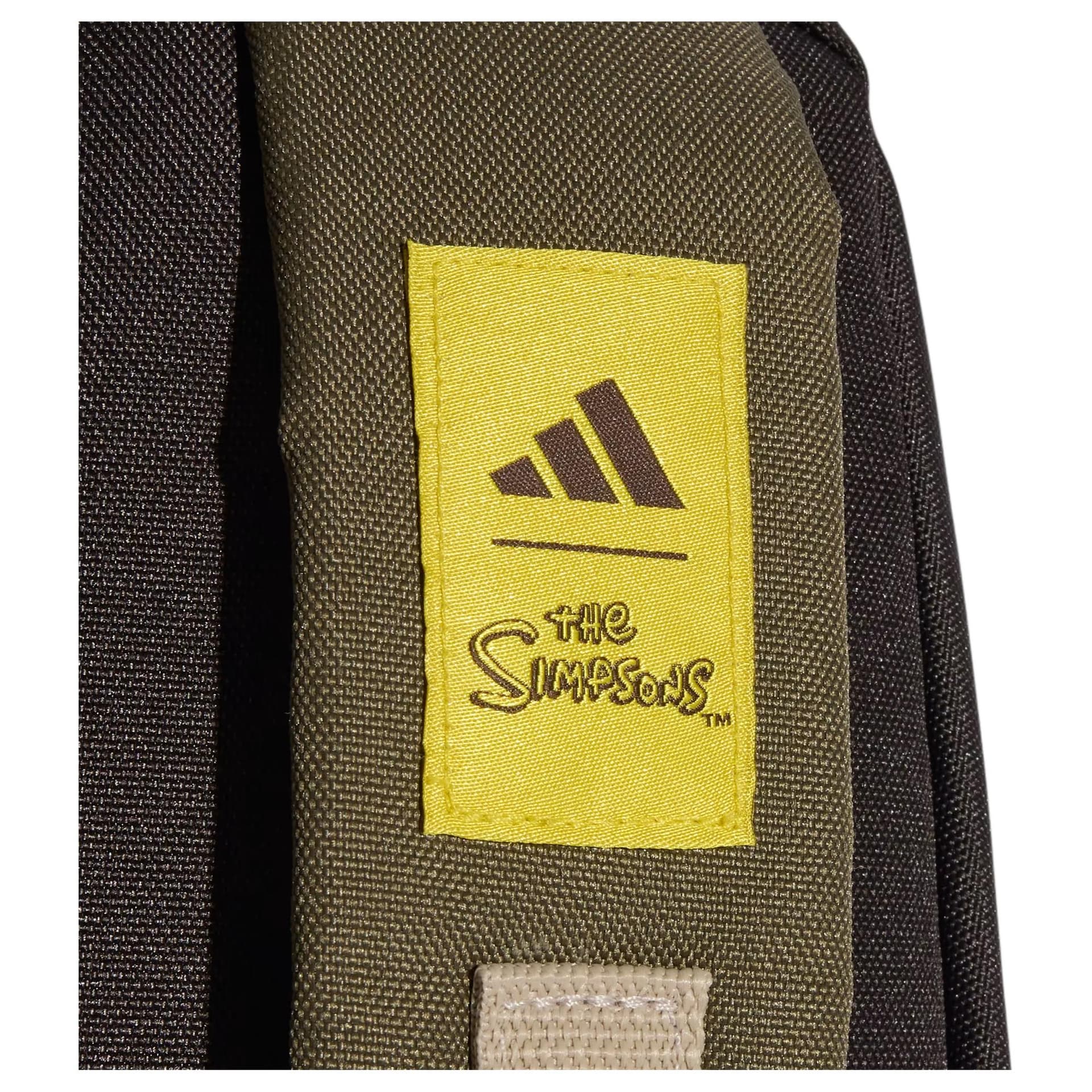 Adidas Симпсоны Коллаборация Полиэстер Волокно Рюкзак Детский Ночной Коричневый Оливковый слой Магический Бежевый - изображение 4