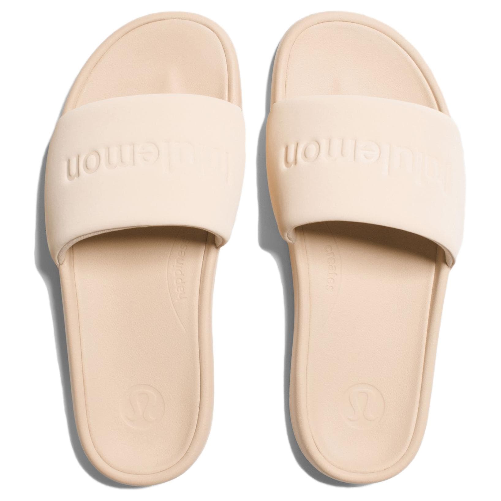 Сандалии Lululemon Restfeel Slide Противоскользящие Аbrasion Resistant Шлепанцы Женские Бежевые - изображение 4