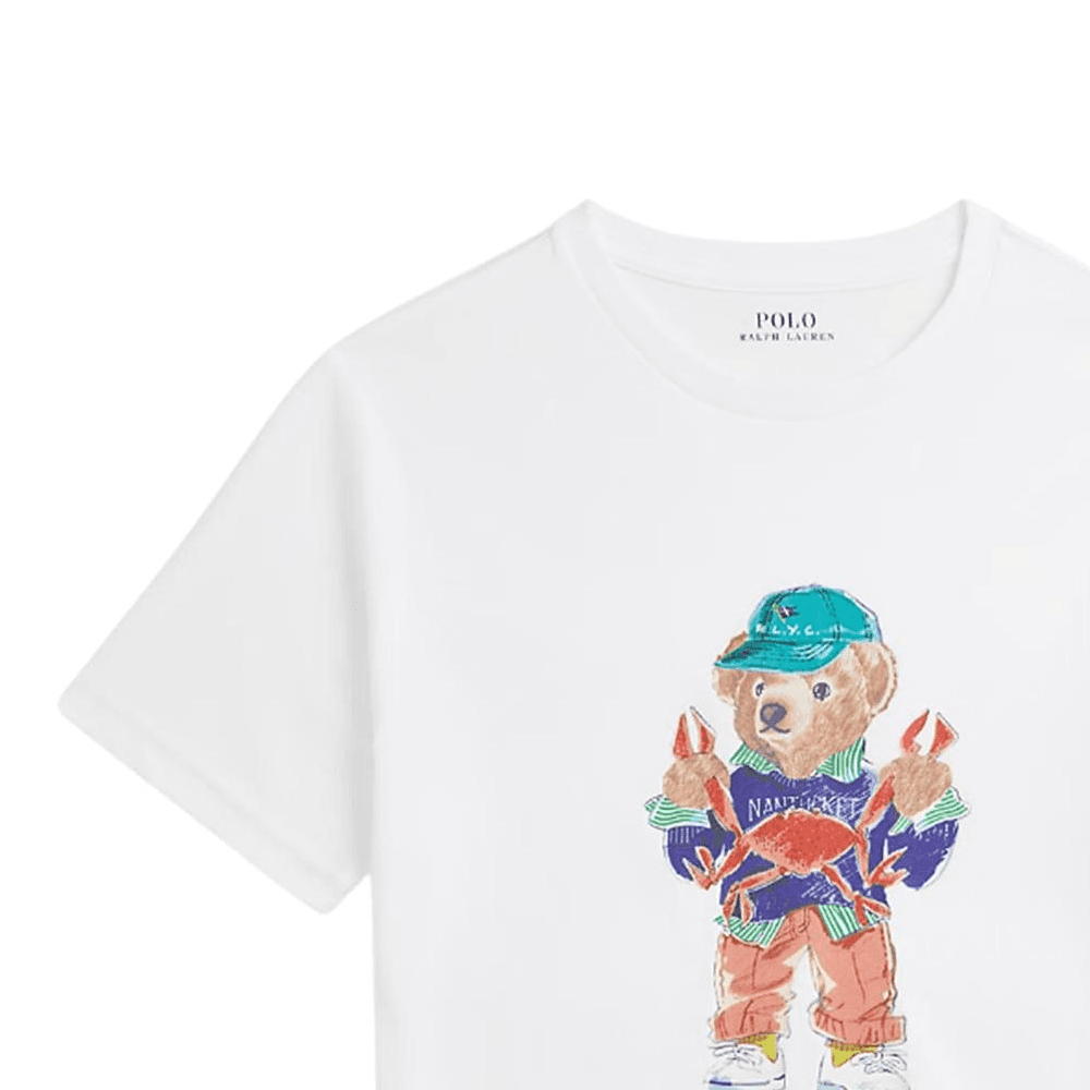 Футболка Polo Ralph Lauren T-рубашка белая детская - изображение 5