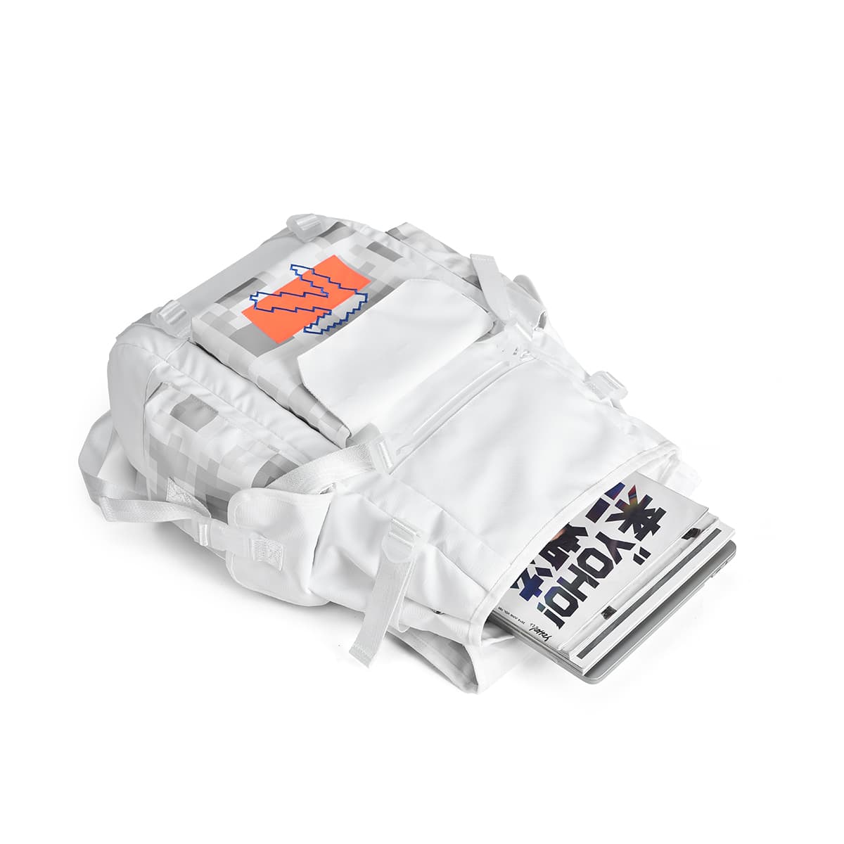 Рюкзак COEXISTENCE Reflective Backpack Large White Orange - изображение 3