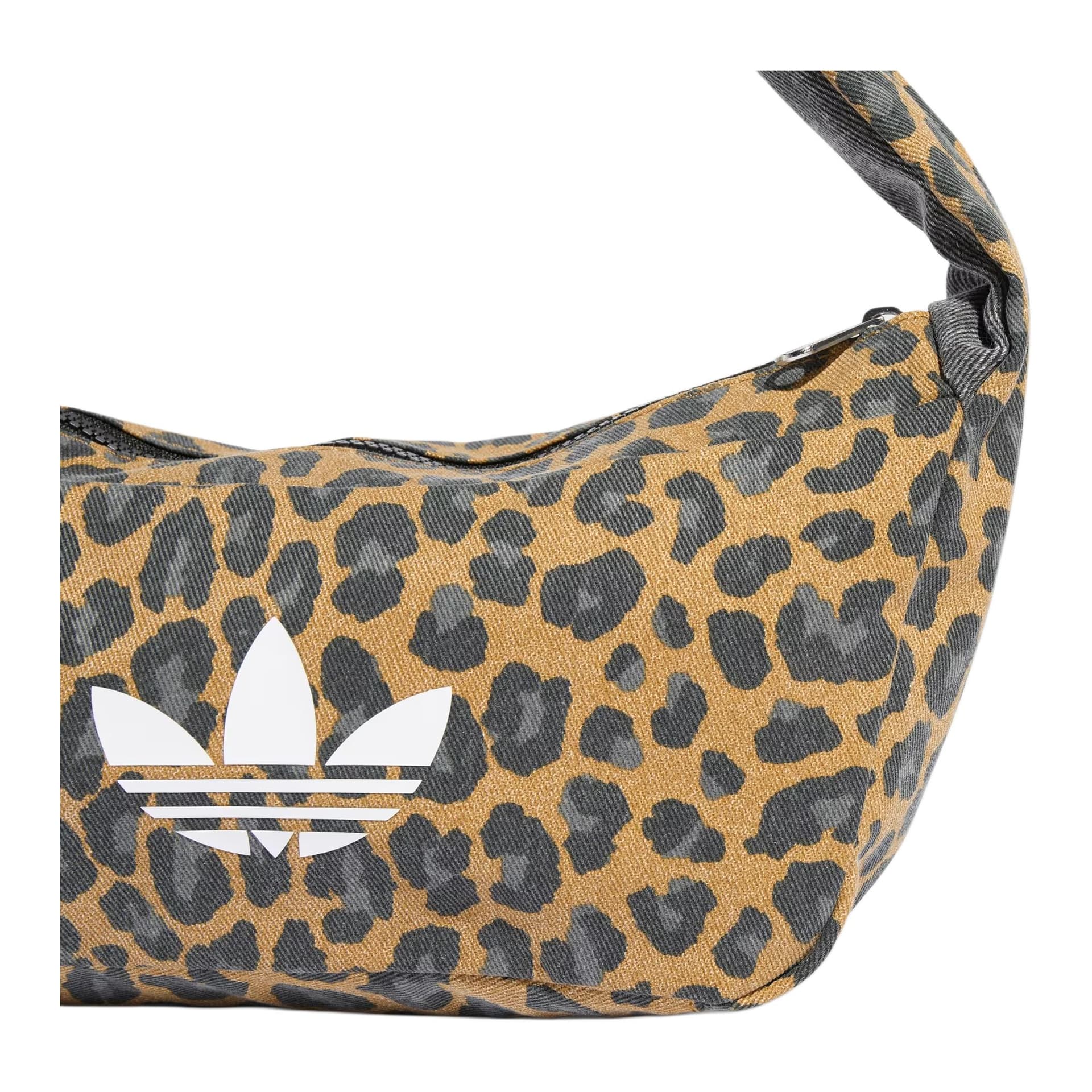 Мини-сумка Adidas Originals Трилистник Хлопковая Сумка на плечо Сумка Маленькая Унисекс Бронза и Черный - изображение 5