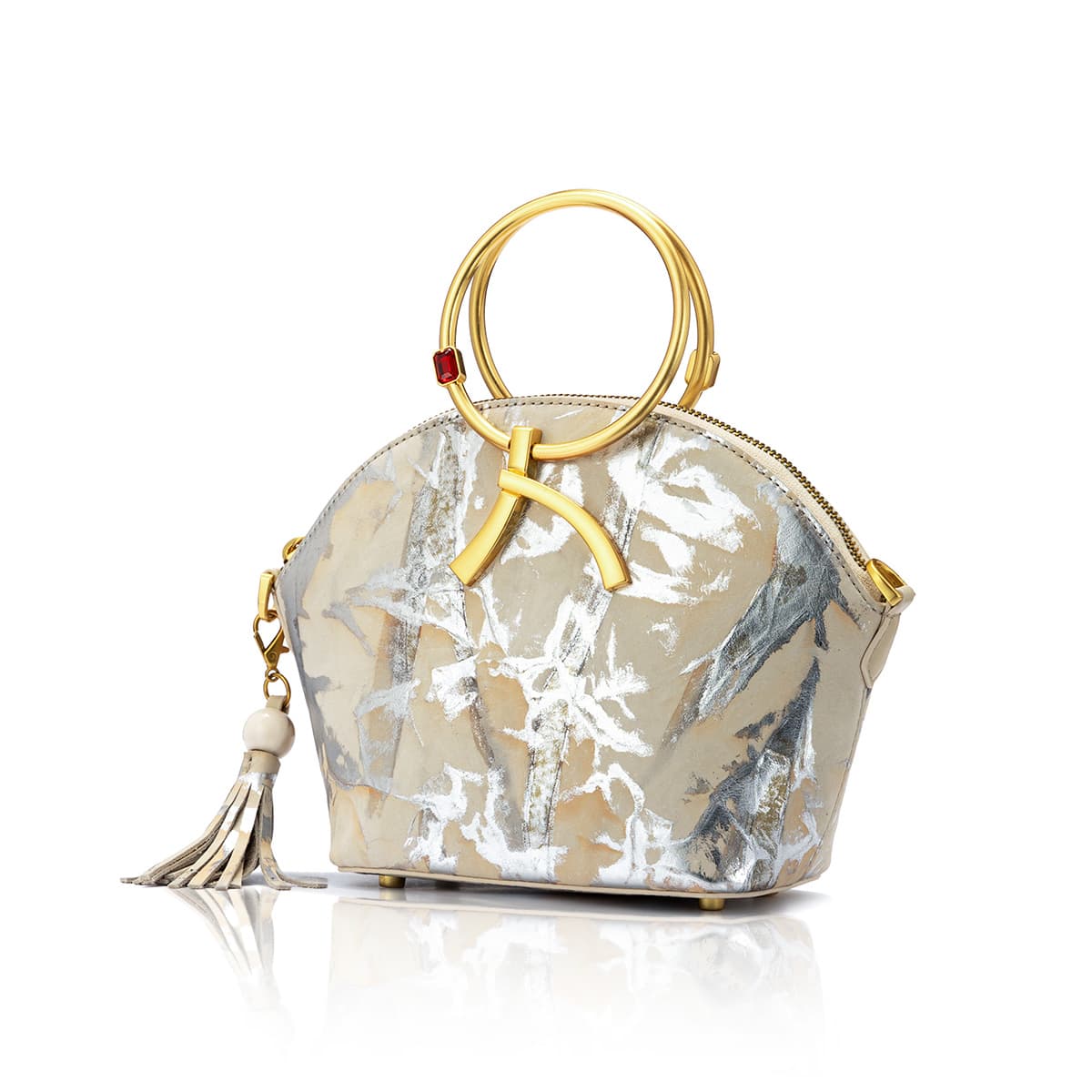 Сумка Roberta Di Camerino Shell Bag Gold Gray Silver - изображение 4