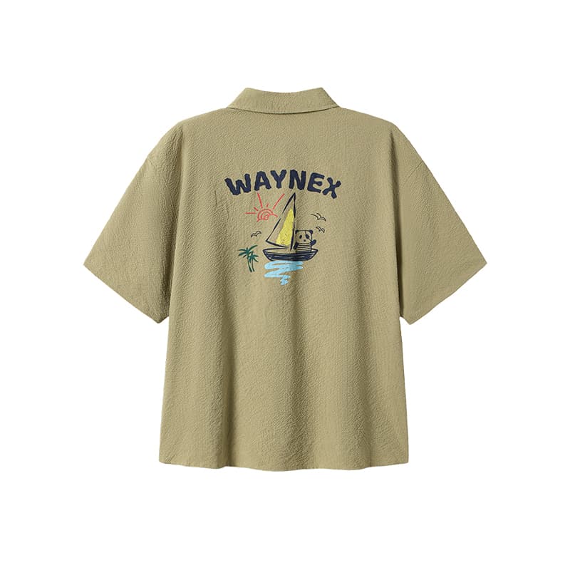 Рубашка WAYNEXZAVIER Светло-зеленые мужские рубашки - изображение 2