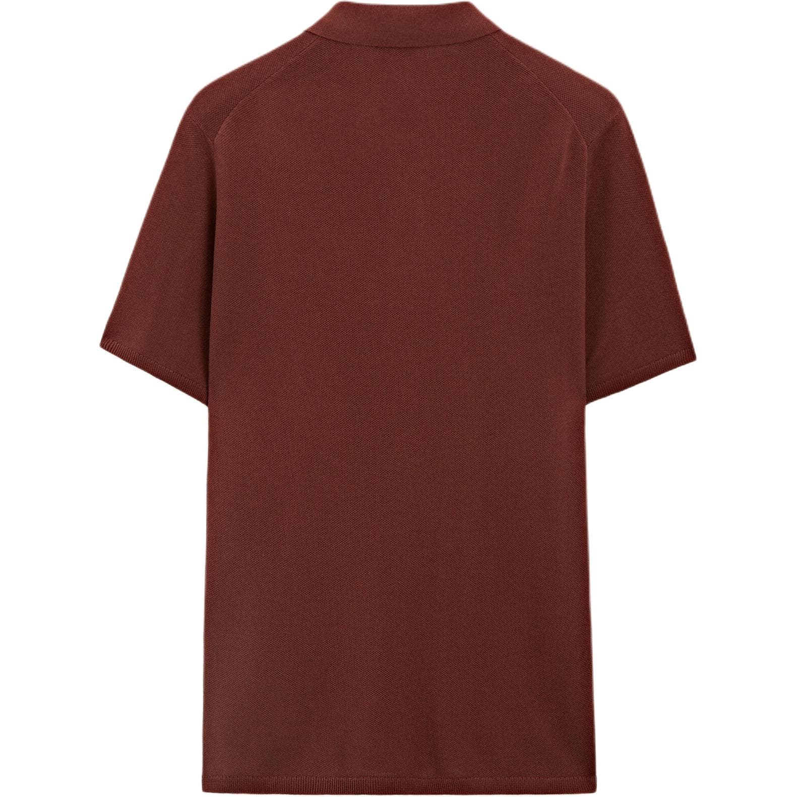 Поло Massimo Dutti Мужская Поло Красно-коричневого цвета - изображение 2