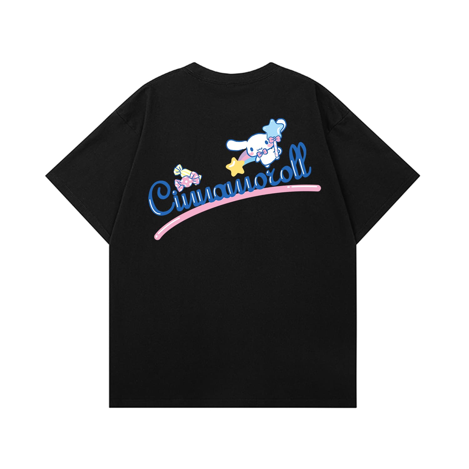 Футболка Sanrio x Cinnamoroll футболка унисекс американский винтаж с принтом 100% хлопок белый черный - изображение 1