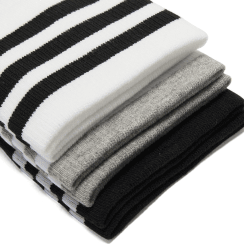 Носки adidas Originals Trefoil Stripe Socks 3-Pack Black Grey White - изображение 2