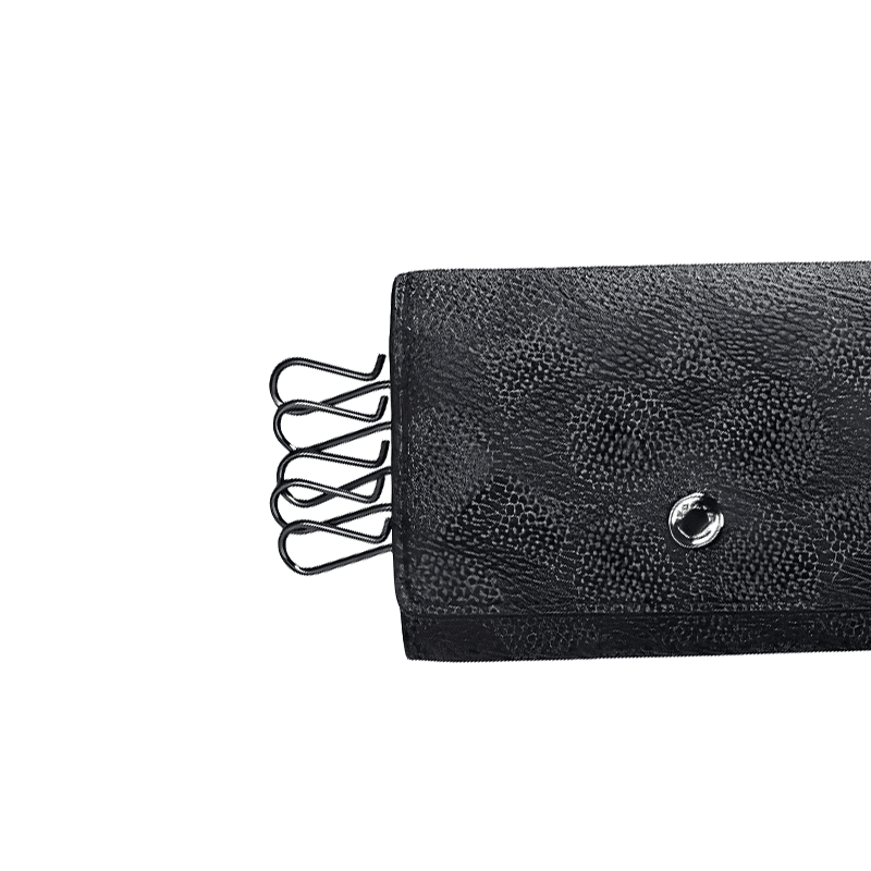 Ключница COACH Покрытый холст Key Pouch Стандартный (Standard) Мужской Черный - изображение 5