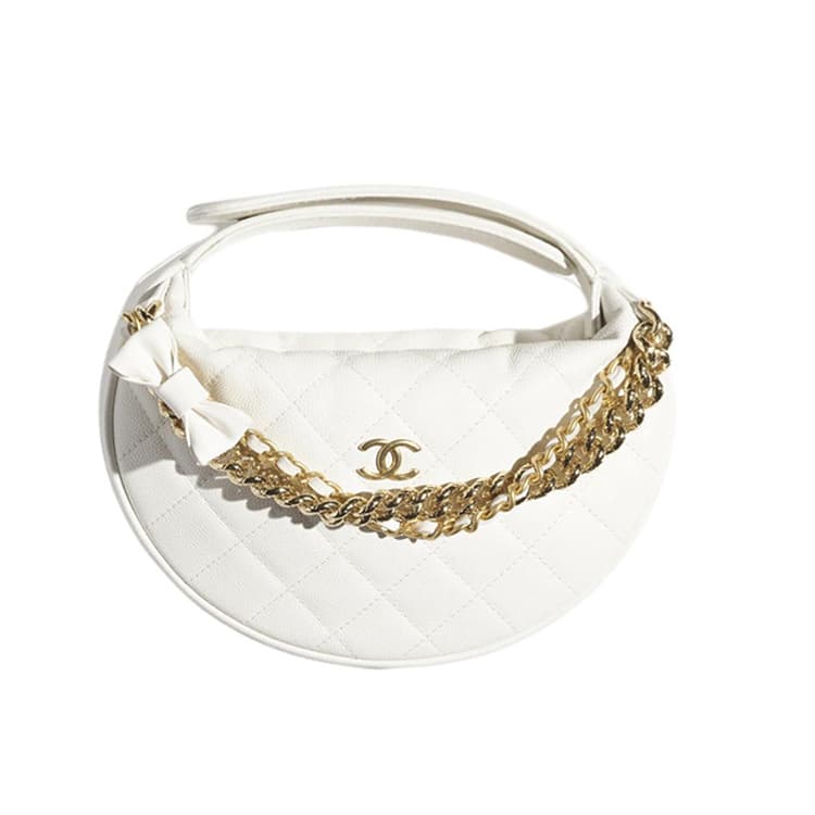 Сумка Chanel Hula Hoop Calfskin Handbag White - изображение 1