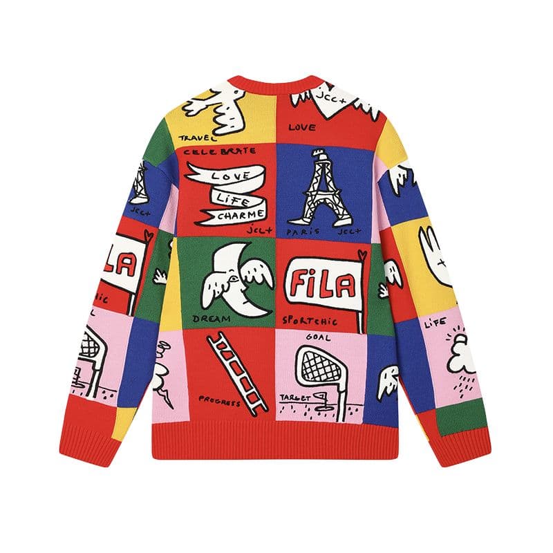 Кофта FILA ORIGINALE Свитер Унисекс Легенда Красный - изображение 2