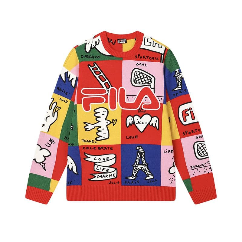 Кофта FILA ORIGINALE Свитер Унисекс Легенда Красный - изображение 1