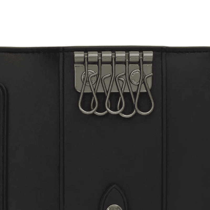 Ключница COACH Покрытый холст Key Pouch Стандартный (Standard) Мужской Черный - изображение 4