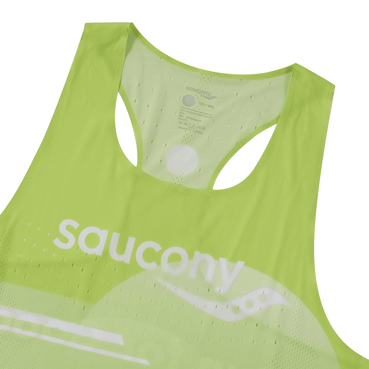 Saucony Бег Майка Унисекс Геометрический Желтый Зеленый Комбо - изображение 3
