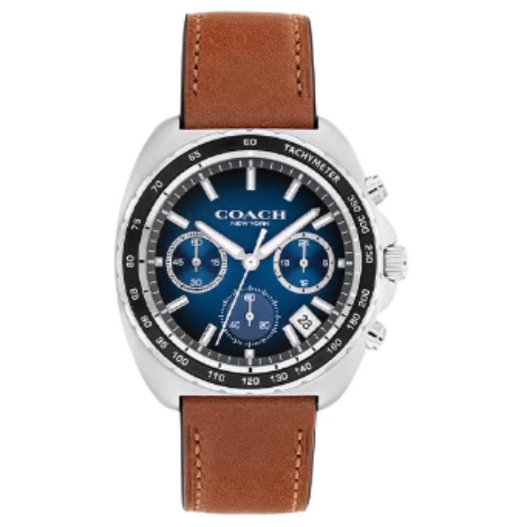 Механические часы COACH Quartz Leather Strap Watch 39mm Blue Dial - изображение 1